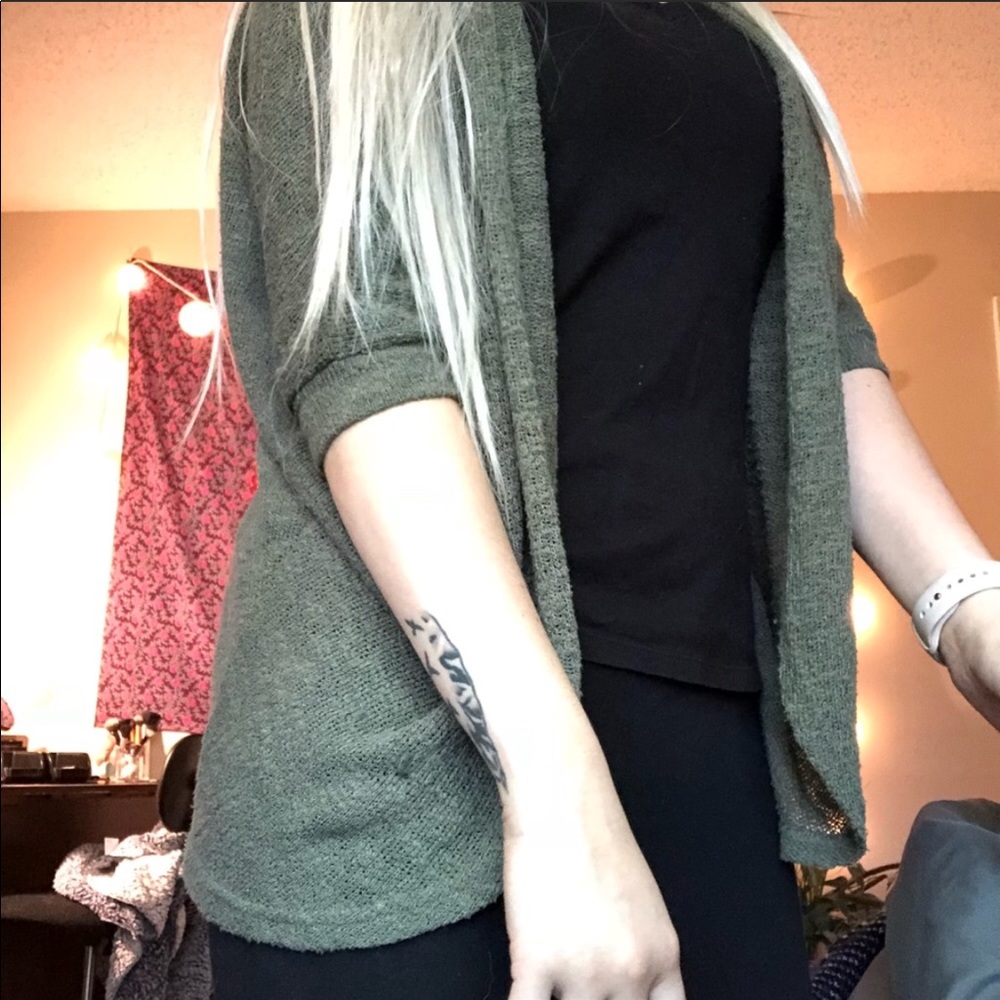 Green lightweight cardigan